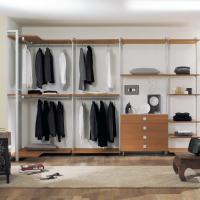Byron walk-in closet with shelves with clothes hangers