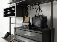 Additional shelf for Byron walk-in wardrobe Bag holder with bar and no. 6 hooks