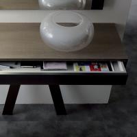 Arkin minimal console table with pull out drawer and top in melamine