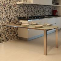 Dant peninsula with double extension in melamine