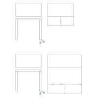 Model and measurements of the console table with extending top