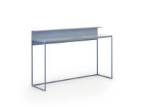 Chelsea console table with structure in matt lacquer grey and pearl grey painted top