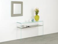 Multiglass extra-clear glass hall table 