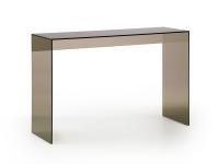 Multiglass glass console table h.90 with rear reinforcement strip (bronze finish not available)