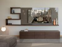 Show coloured glass TV panel version with frame for 65'' TVs