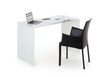 Multiglass extra-white glass desk, ideal for a position in the middle of the room