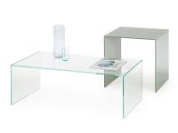 Multiglass minimalist bridge coffee table