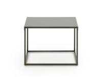 Coby square h.40 coffee table in Graphite painted metal with matching top