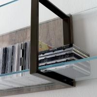 Detail of the shelf-holding strcutrue with back panel of height h.32 in melamine