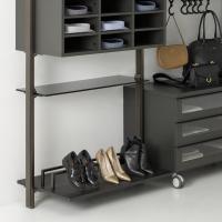 Byron glass additional shelf for walk-in wardrobe and shoe shelf with double hinge