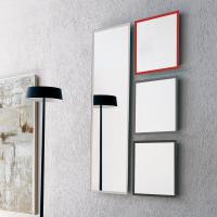 Square and rectangular custom-made Julius wall mirrors with coloured perimeter band