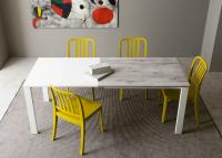 Dede extendable table with concrete fir melamine top