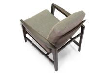 Sean low armchair in solid wood, by Borzalino
