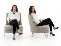 Proporzioni di seduta ed ergonomia della poltrona Beatrix