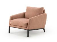 Medea low lounge armchair with feather cushions for high relax and pleasant comfort