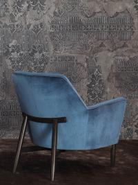 Eve armchair in velvet and wood