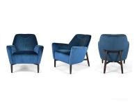 Eve armchair by Borzalino with smooth, mono-colour upholstery