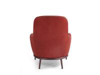 View of the back and the smooth lines of the Esme armchair