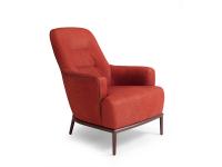 Esme armchair with tall, reclined backrest 
