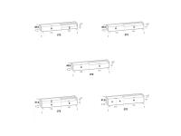 Columbus Step TV cabinet - Drawings and measurements of 272 cm models