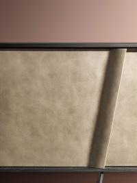 Detail of the doors in Nickel brushed lacquer, available on the fronts of Connie collection