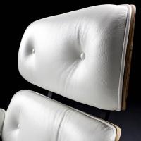 Close up of the leather headrest
