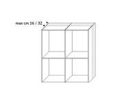 Custom measurements to reduce Pacific walk-in closets - Max reduction in depth (16 cm for the walk-in closet with d.43,5 cm and 32 cm for the walk-in closet with d.59,5 cm)