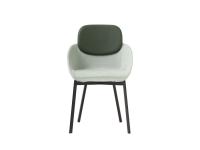 Lollipop Lounge chair with MAM M021 fabric seat and leather back cushion