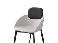Lollipop Lounge chair with MAM M200  fabric seat and leather back cushion P517