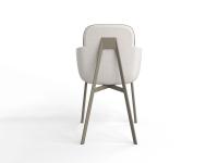 Rear view of the Lollipop Lounge chair with taupe painted metal frame