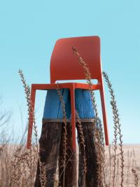 Jana chair in Brick Red polypropylene 