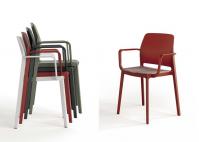 Jana stackable chair with armrests