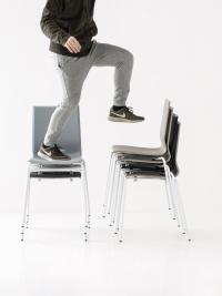 Megan chairs, stackable version with 4 metal legs