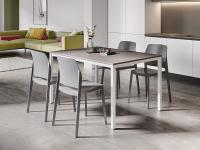 Egon bespoke kitchen table with laminate top and metal legs