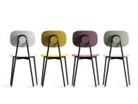 Lollipop Young low-price, practical and coloured chair in plastic and metal