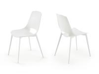 Nicole chair with white painted aluminium legs