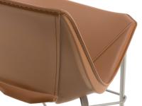 Detail of the bonded leather seat