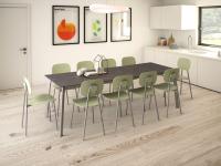 Basil dining table, extended and perfect to host up to 10 people