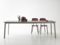 Basil Young table, completely extended and suitable for 8 people