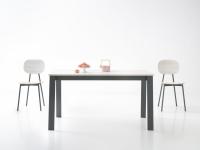 Clancy extending dining table with Delta legs in a rectangular 140 x 80 cm shape