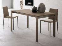 Clancy extending dining table with central leaf and telescopic extending system