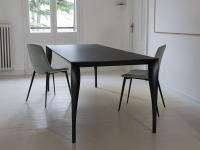 Mistral black extending rectangular table 