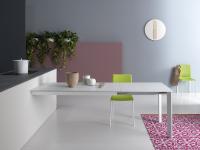 Clancy wall-mounted extending table with Zen leg and melamine top 