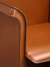 Vlad armchair upholstered in hide leather - detail