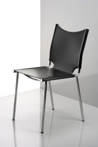 Gea leather and metal chair 