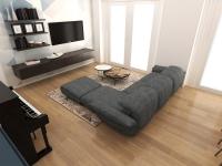 Render of relaxation area with sofa