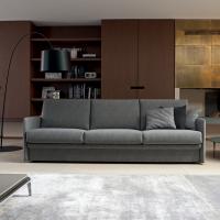 Profile modern linera sofa with three seats in fabric