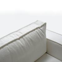 Channel sofa with single seat cushion - detail of the backrest