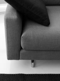 Detail of the soft comfortable seat with armrest
