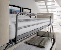 Detail of the safety bed rail to prevent falling off 